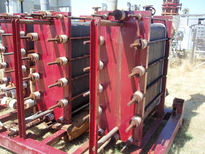 Used Heat Exchanger, Plate, 216 SF, Graphite, Alfa Laval (2) #S737129