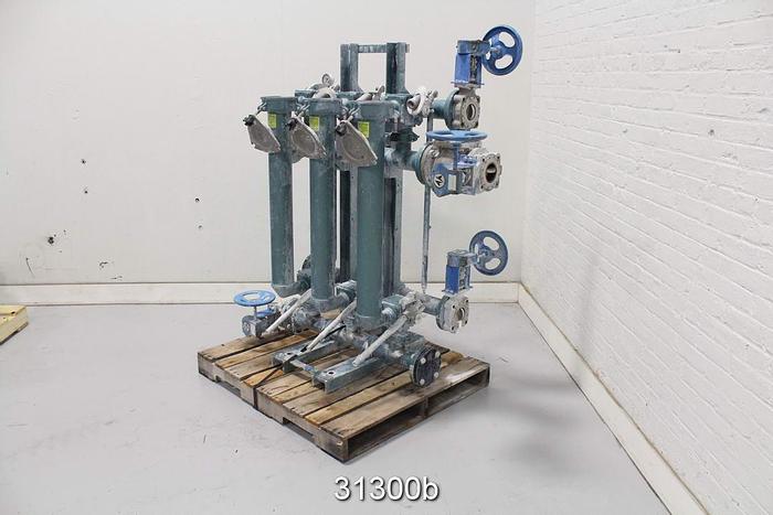 Used Ronningen Petter 3-Bank Canister Filter Bank #31300
