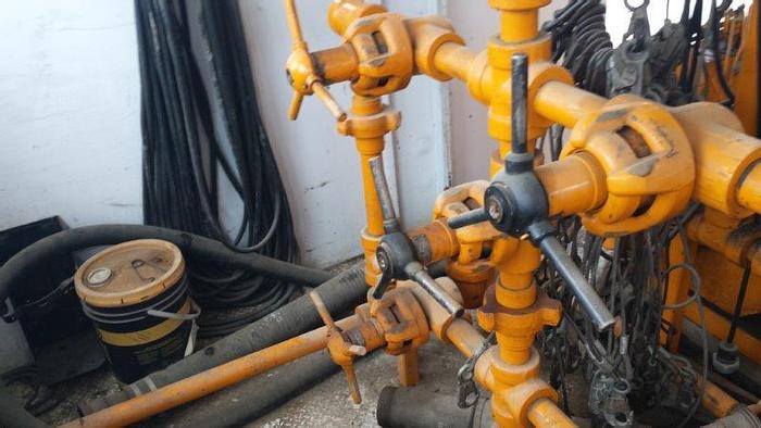 Used National JWS-165-L, 4x5 Triplex Mud Pump Package
