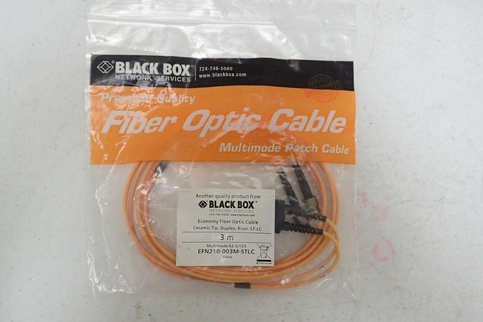 Used (5) Duplex Multimode 62.5/125 Fiber Optic Cables: RoHS LC-SC 3M, Black Box ST-LC