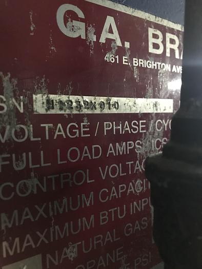 Used 2000 Braun 400lb gas dryer
