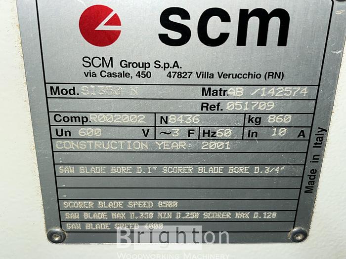 Used 2001 SCM SI 350 used sliding table saw #BM2248