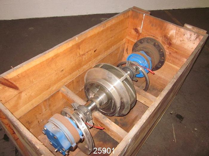 Used Goulds 3405 Goulds 3405 Rotating Assembly, 8X10X12, 7 Vane Impeller, 13 1/4" Diameter Impeller, Stainless Steel Impeller, #25901