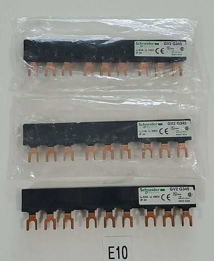 *NEW* LOT OF 3 Schneider Electric GV2 G345 MAN-START BUSBAR 600V 63A + WARRANTY!
