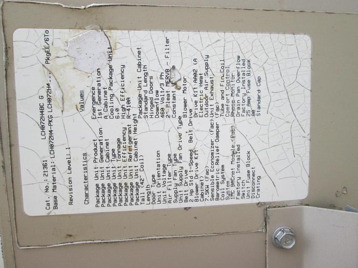 Used Lennox Energence 6 Ton Rooftop AC Unit