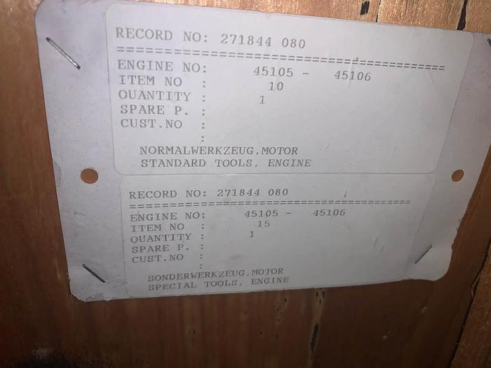 Mak 6M25C marine propulsion engine unused with spares and certificates.