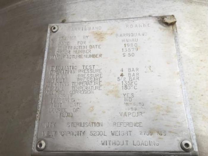 Brugt Autoclave rustfri 5 tons