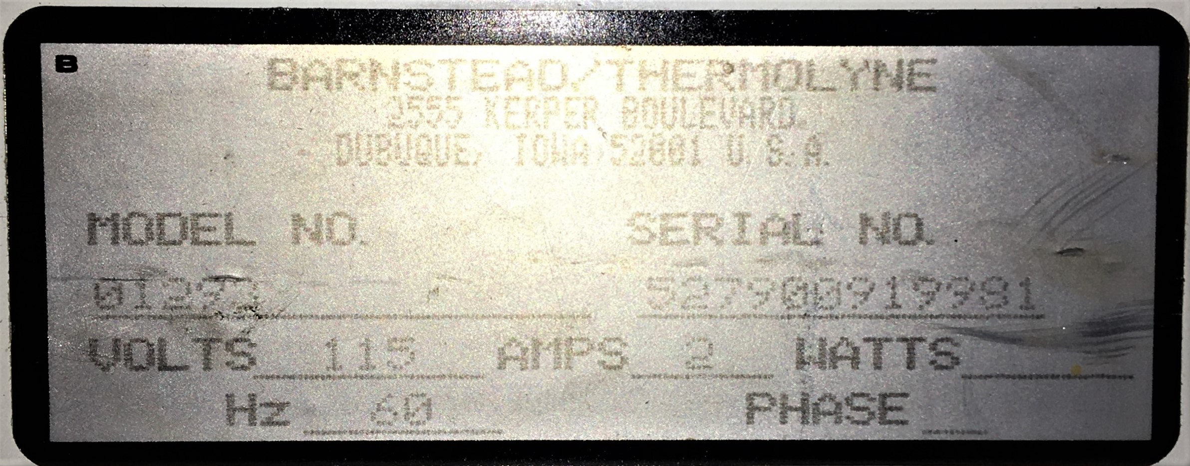 Used Barnstead Thermolyne 01293 Solid State Low Water Cutoff