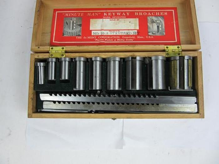 Used Minuteman Keyway Broaches Set No 10 Standard Set