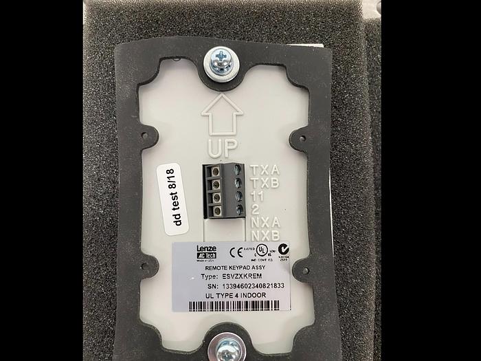 Used Lenze AC Tech ESVZXK1XX1B11 Remote Keypad ASSY SMV Series