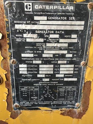 Used 0 Caterpillar SR-4 105 KW AC GenSet - Pending Sale