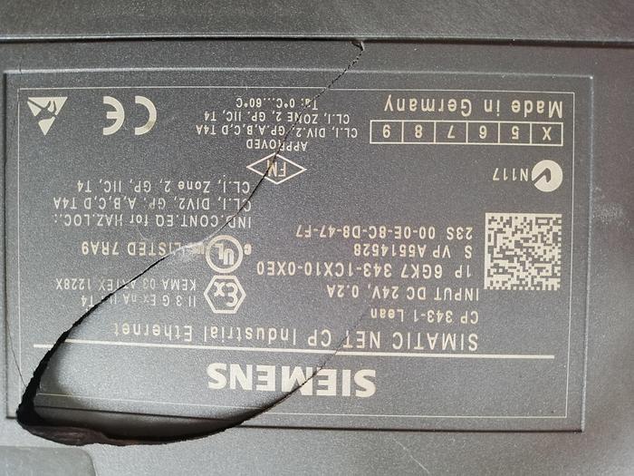 Used Siemens SIMATIC 6GK7 343-1CX10-0XE0