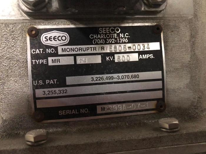 Used SEECO 600A monoruptrs Vacuum Interrupters