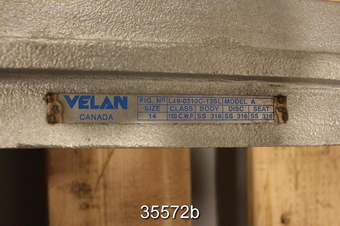 Used Velan 14" Air Operated Knife Gate Valve #35572