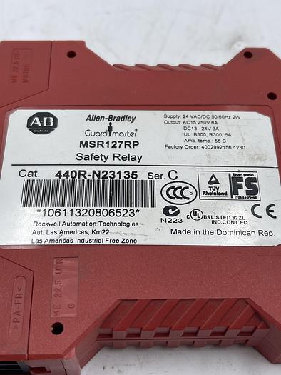 Used Allen-Bradley 440R-N23135 Ser C