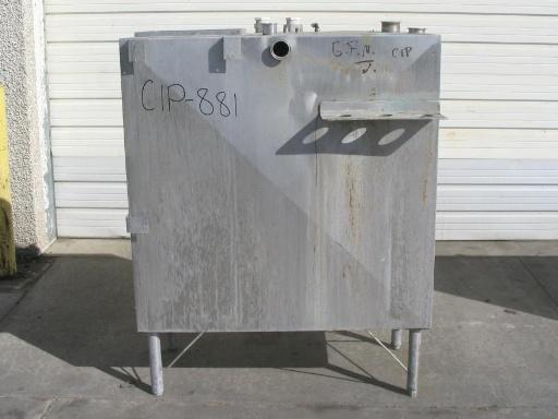 Usado 200 GALLON CIP TANK VERTICAL, RECTANGULAR