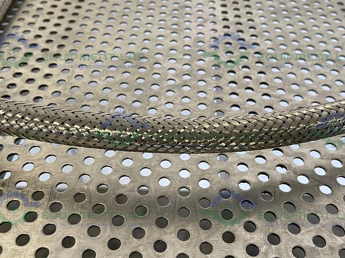 Used 118" Stainless Steel Braided Hose w/ 1/2" NPT Fittings