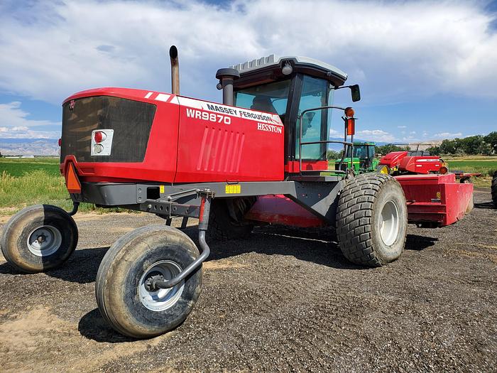 Used Massey Ferguson WR9870 Rotary Windrower w/ Double Conditioner