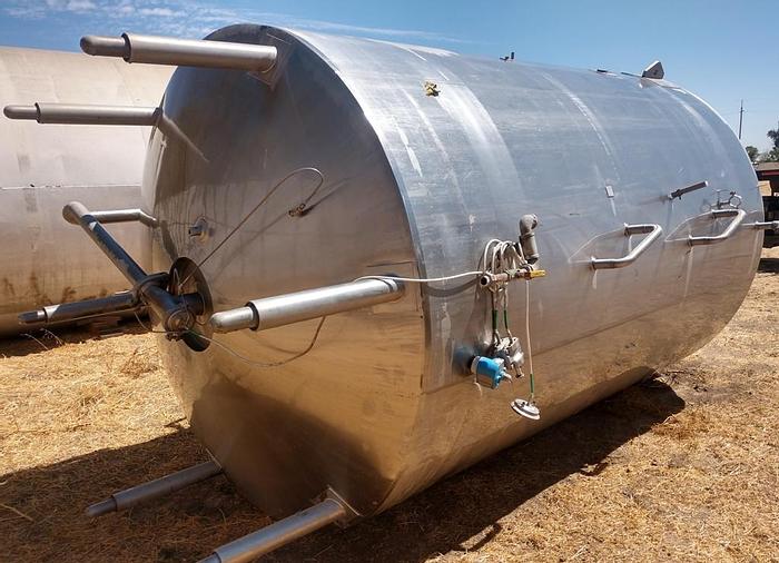 Used Tank, 3,000 Gallon, 316 S/st, Jkt, 60 PSI, Cherry Burrell,Tank, 3,000 Gallon, 316 S/st, Jkt, 60 PSI, Cherry Burrell, #S742416
