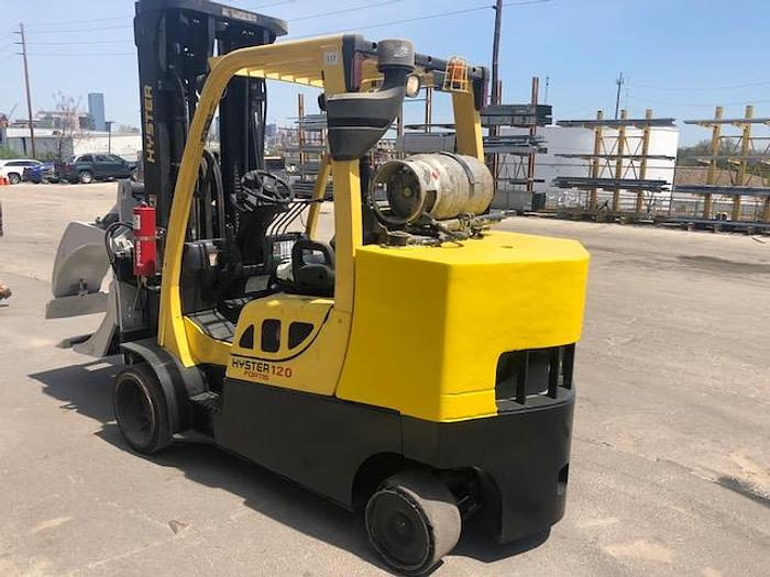 Used 12,000 LB HYSTER ROLL CLAMP TRUCK S120FTPRS W/ 60" OD ROLL CAPACITY MFG. (2006)