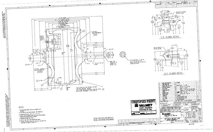 Used PAPER MACHINE COMPONENTS #24674