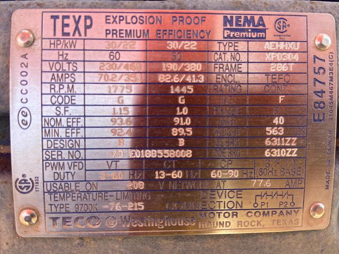 Refurbished 2016 Pump and Control 30 HP Vac