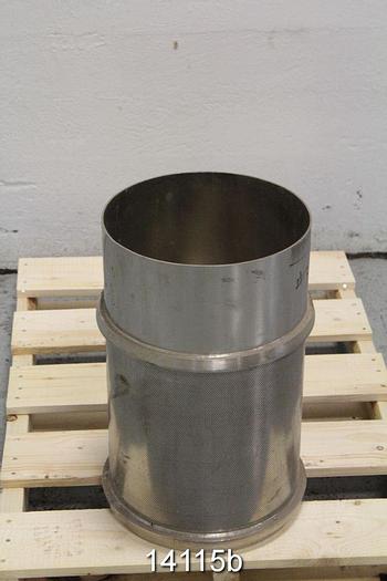 Used Bird 100 Pressure Screen Basket, .040" Holes X 12% Open Area, Standard #14115