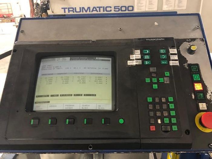 Used 25 TON, TRUMPF TC-500 / 1300, 1995, CNC TURRET PUNCH