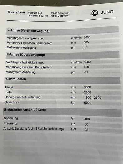 Gebruikt Jung CNC vlakslijper C-740