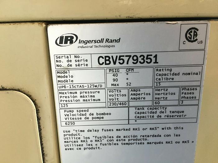 Used INGERSOLL RAND UP6-15CTAS-125