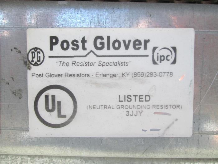 Used Post Glover 400AMP Neutral Grounding Resistor