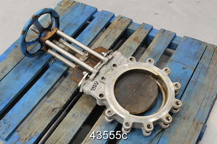 Used True Line 10" Hand Operated Knife Gate Valve #43555