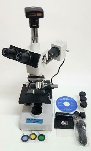 Used Metallographic Trinocular Microscope XJP-H109 w/ AmScope MU300 & Software (6443)