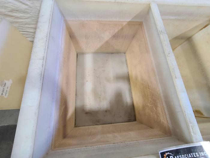 Used Polypro Tank Counter Flow Rinse side and bottom support 70" x 28" x 29" Removable Partition - LARRY PLEASE CHECK DEMENTIONS