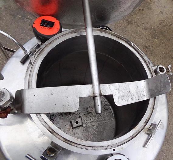 Used Tank, 50 Gallon, 316 Stainless Steel, 23" x 27", FT/FB, Less drive, #S742872