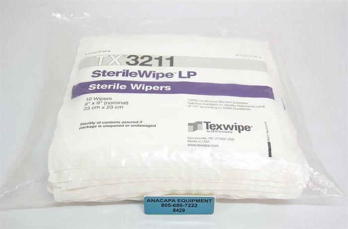 ITW Texwipe TX3211 SterileWipe LP 9&#034;x9&#034; Cleanroom Wipers 100 total NEW (8429)