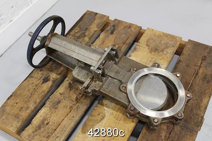 Used Fabri-Valve 8" Hand Operated Knife Gate Valve #42880