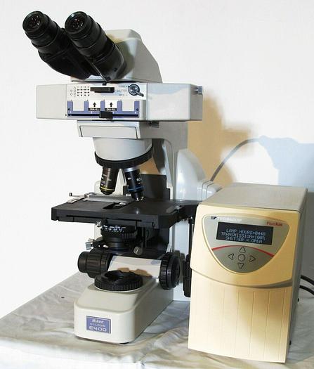 Used Nikon Eclipse E400 Y-FL Fluorescence Microscope with Flurolux Illuminator