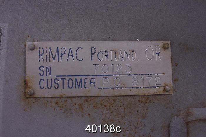 Used Rimpac Sand Separator, 18' Screw Conveyor #40138