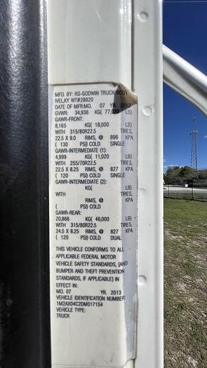 Used 2013 Mack GU713 Granite Tri-Axle Dump truck