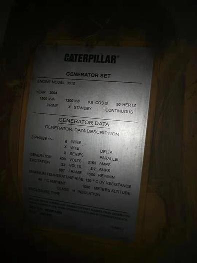 Used Caterpillar 3512B used generator Low working hours