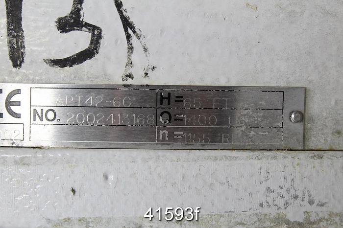 Used Sulzer APT42-60 Pump, 6x8x16. Stainless Steel #41593
