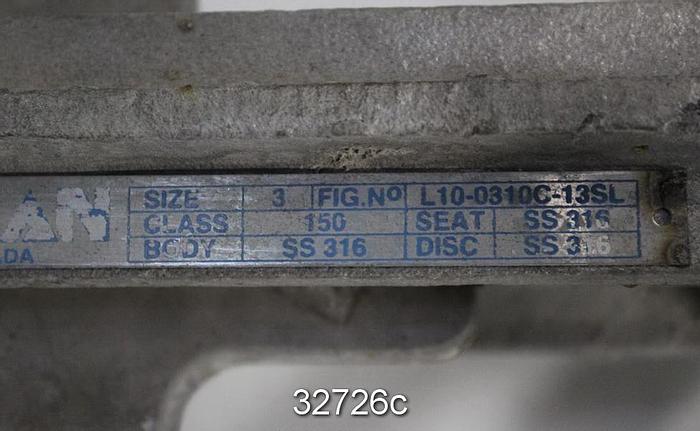 Used Velan 3" Hand Operated Knife Gate Valve #32726