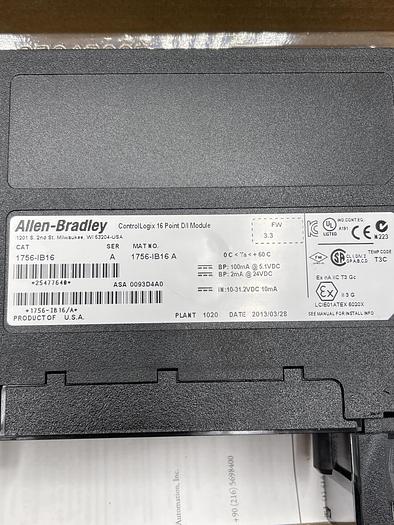 AB ALLEN BRADLEY 1756-IB16 Ser A