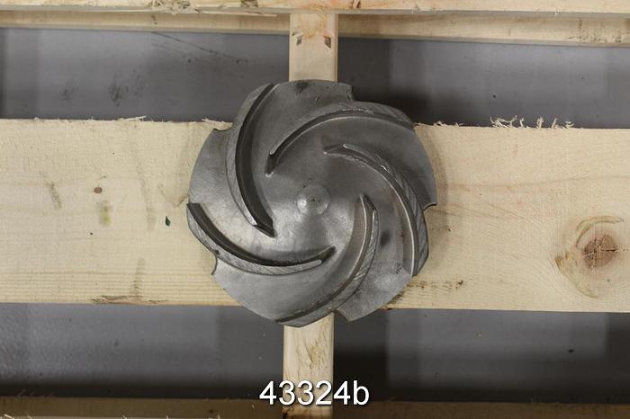 Used Goulds 3196 2x3x10 Stainless Steel 7" Diameter 5-Vane Impeller #43324