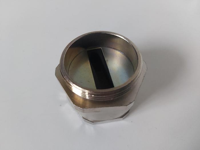 5 Stück Flachkabelverschraubung, MS vernickelt, PG29, 8x30mm, Lütze neuwertig