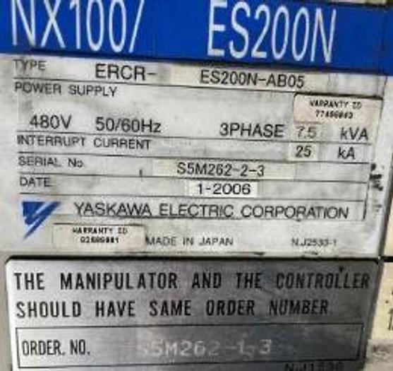 Used 2006 YASKAWA MOTOMAN YASKAWA MOTOMAN ES200N