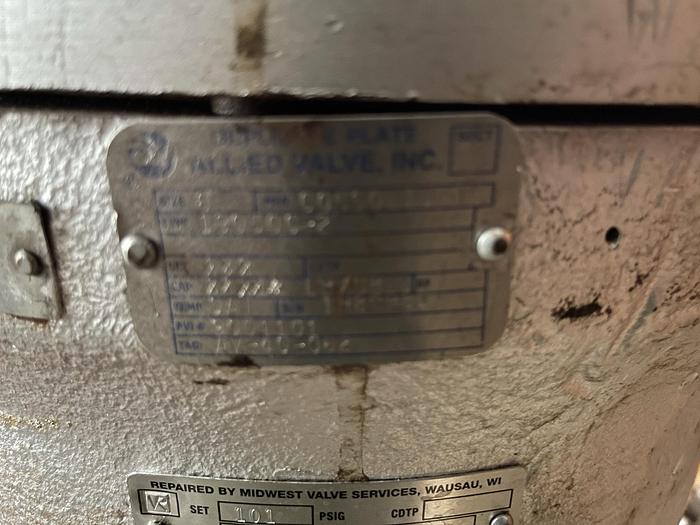 Used ALLIED VALVE, INC. S/S ACID BOILER VALVE