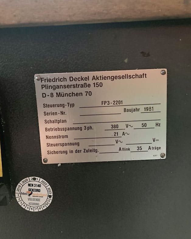 Used Deckel FP3 - Lathe - 1981