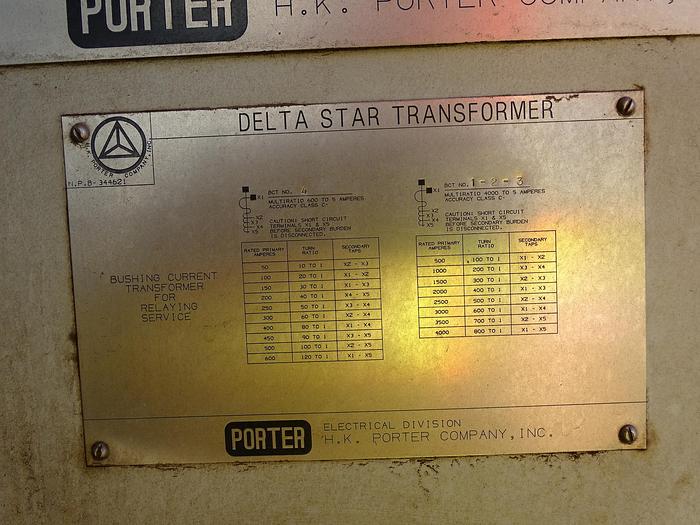 Used 15000 KVA DELTA STAR TRANSFORMER SUBSTATION 4160Y/2400